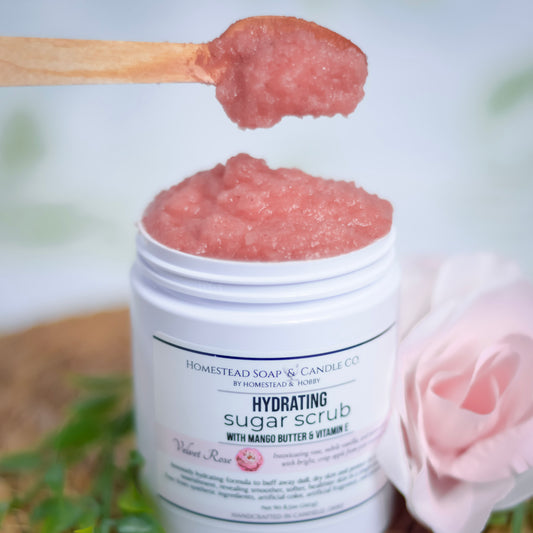 Hydrating Sugar Scrub with Mango Butter-Velvet Rose