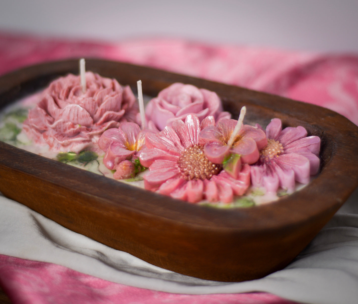 Dough Bowl Candle - Amber Rose