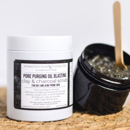 Oily and Acne Prone - Clay & Charcoal Body Scrub