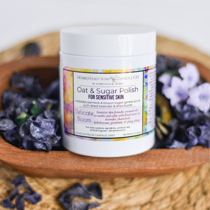 Sensitive Skin - Colloidal Oatmeal, Shea Butter, & Brown Sugar Scrub