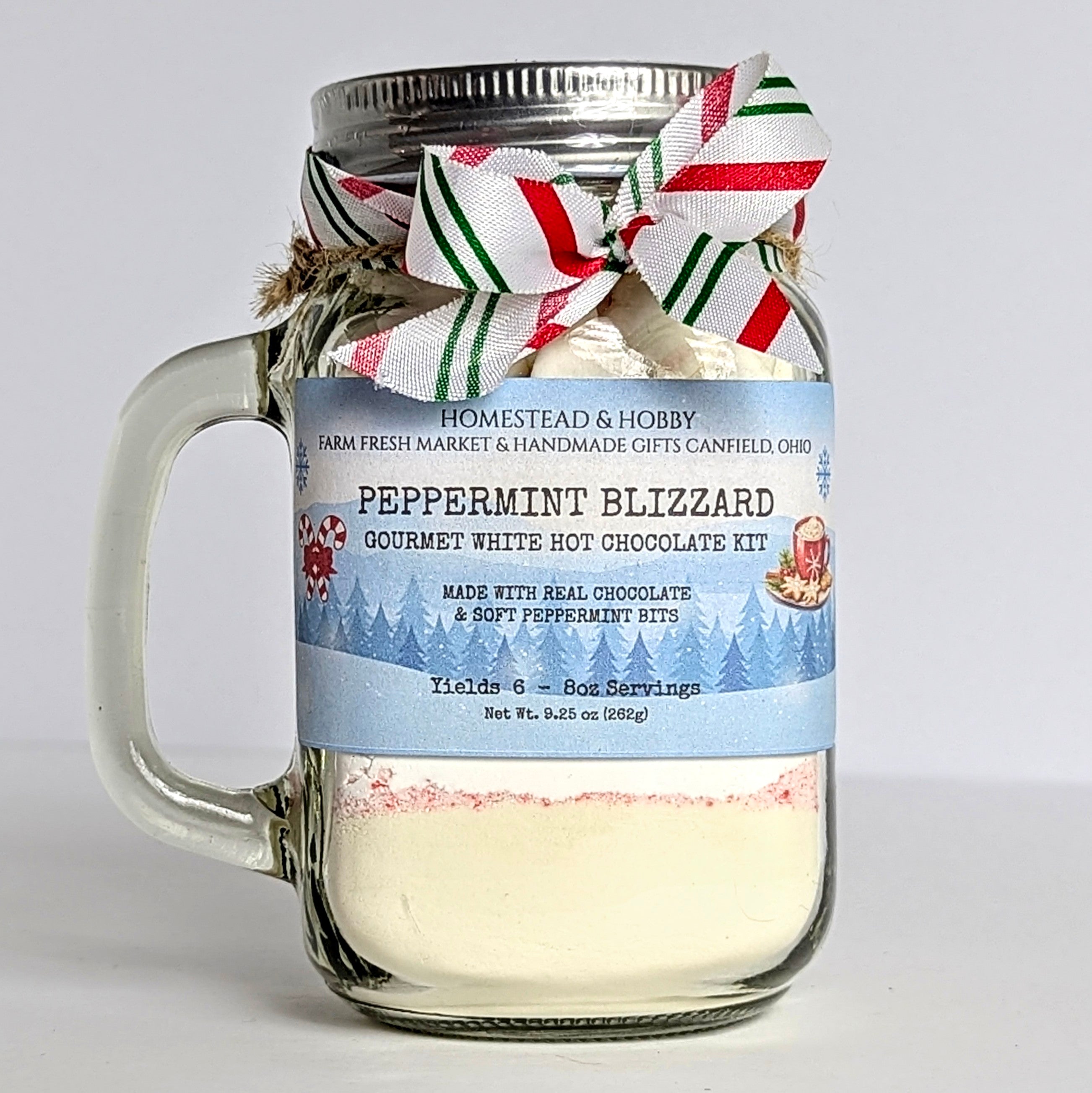 Gourmet Hot Chocolate Kit - Peppermint Blizzard (white with peppermint)