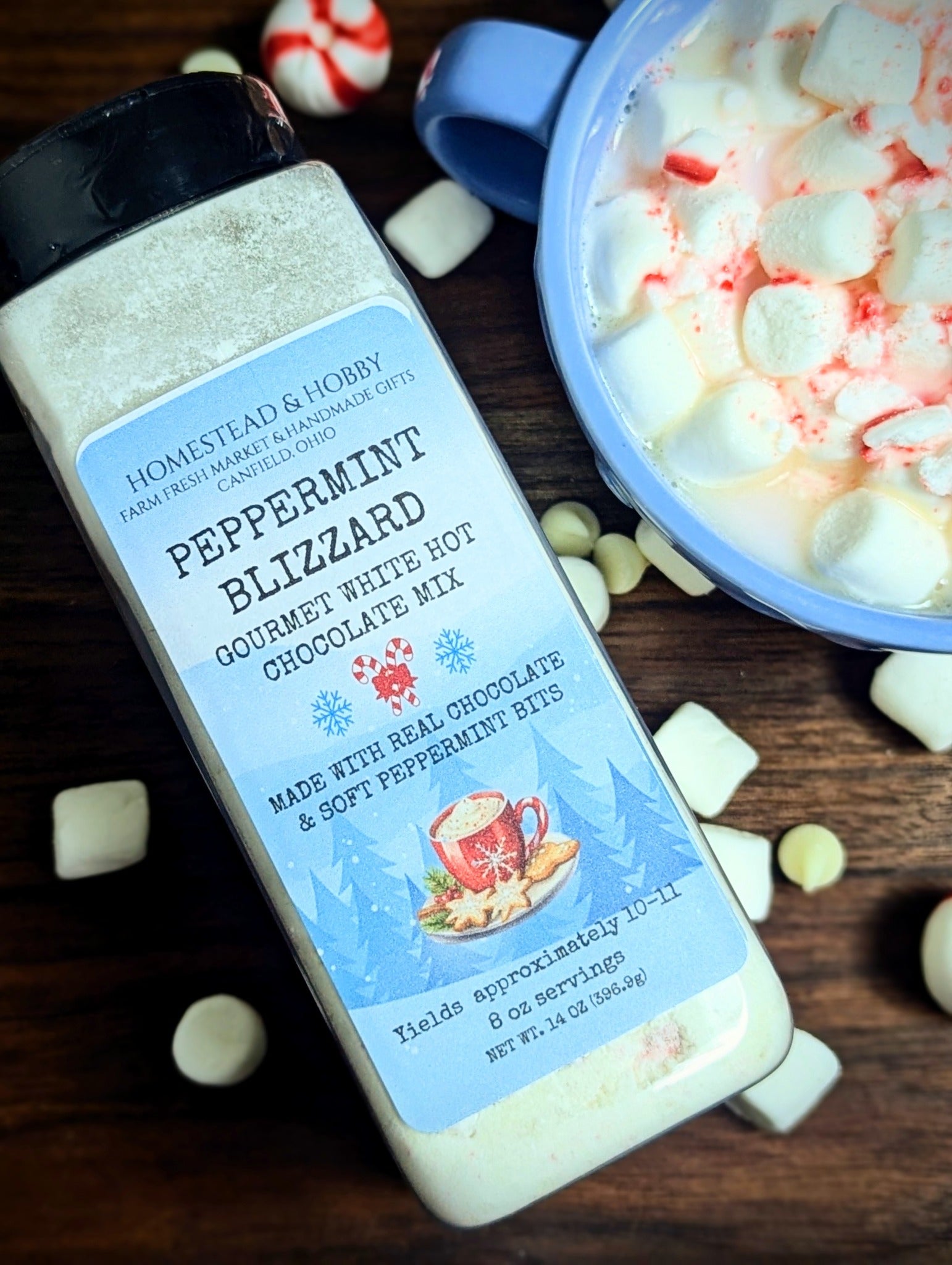 Gourmet White Hot Chocolate Mix - Peppermint Blizzard